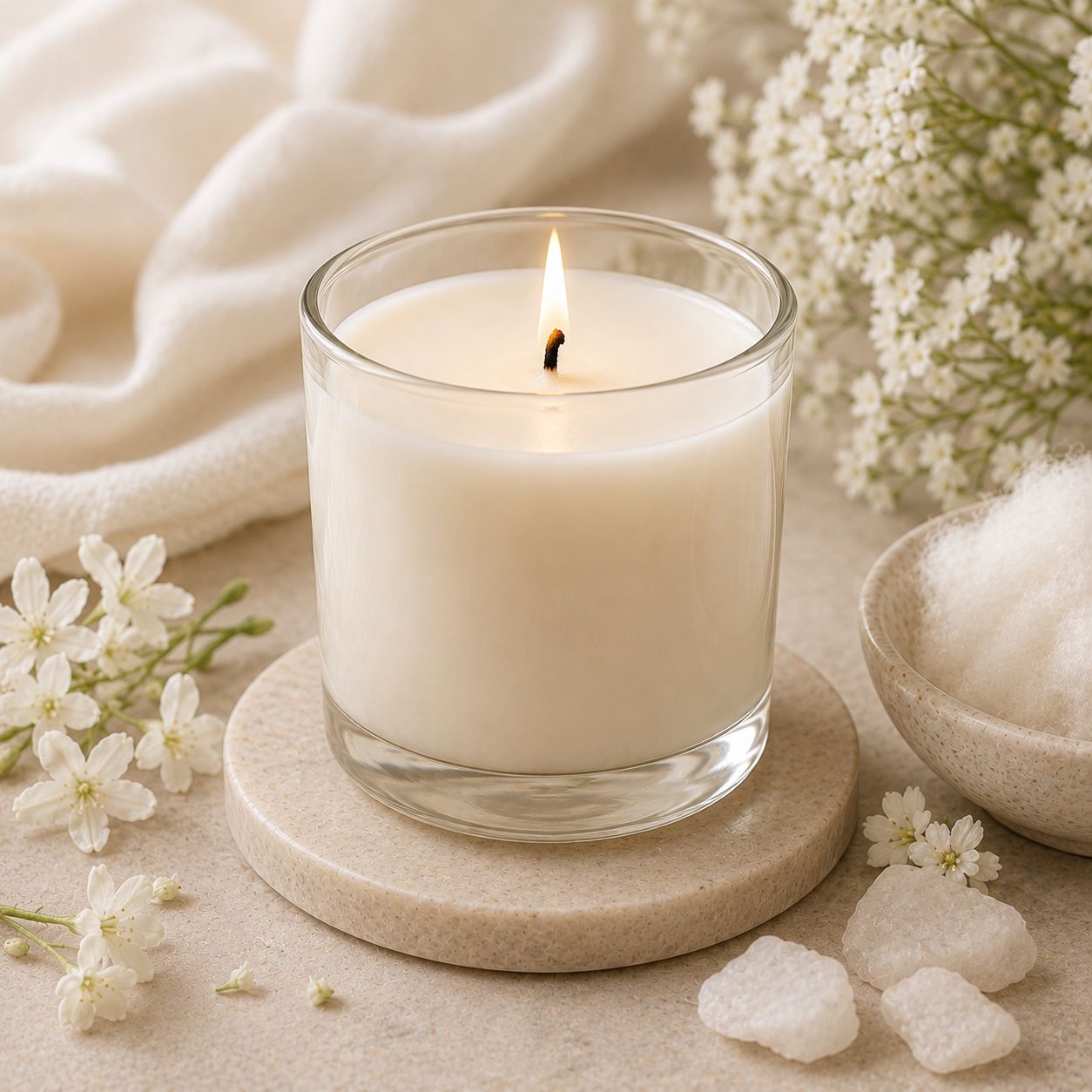 White Musk Scented Candle